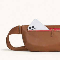 Charles Crossbody Lrg - Mahogany Pebble