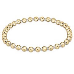 Extends Classic Mixed Metal Grateful Pattern - 4mm Bracelet