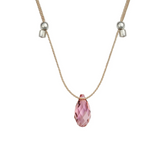 Iris Silk Slider Necklace Silver