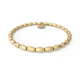 Diamond Smooth Stretch Bracelet Gold