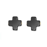 Signature Cross Stud - Onyx