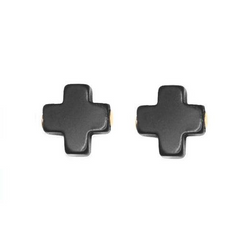 Signature Cross Stud - Onyx