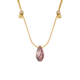 Iris Silk Slider Necklace Gold
