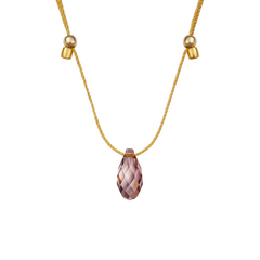 Iris Silk Slider Necklace Gold