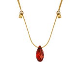 Smoked Amber Silk Slider Necklace