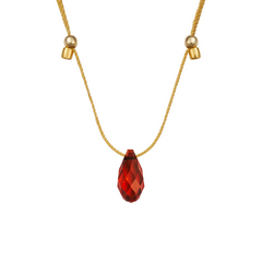 Smoked Amber Silk Slider Necklace