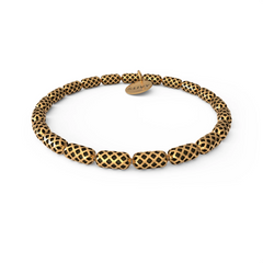 Honeycomb Stretch Bracelet Antique Gold