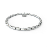 Diamond Smooth Stretch Bracelet Silver