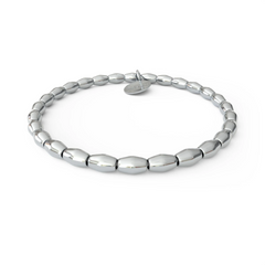Diamond Smooth Stretch Bracelet Silver
