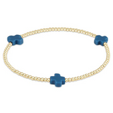 egirl Signature Cross Bracelet Gold Cobalt