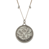 Better Together - Michael/Mary Large Pendant Antique Silver