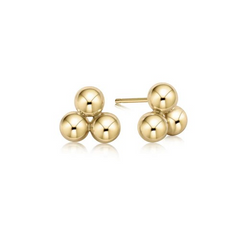 Classic Cluster Stud - 6mm Gold Earring