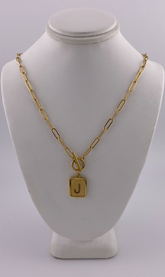 Initial J Necklace