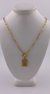 Initial M Necklace