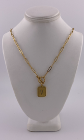 Initial V Necklace