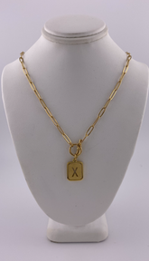 Initial X Necklace
