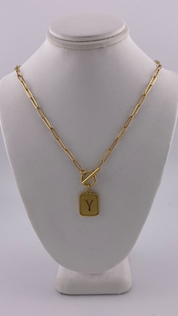 Initial Y Necklace – Purse Strings Indy