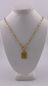 Initial Y Necklace