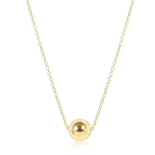 16" Necklace Gold- Classic 8mm Gold