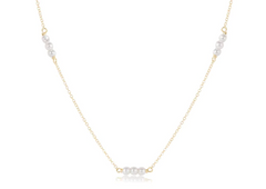 17" Choker Joy Simplicity Chain Gold - 3mm Pearl