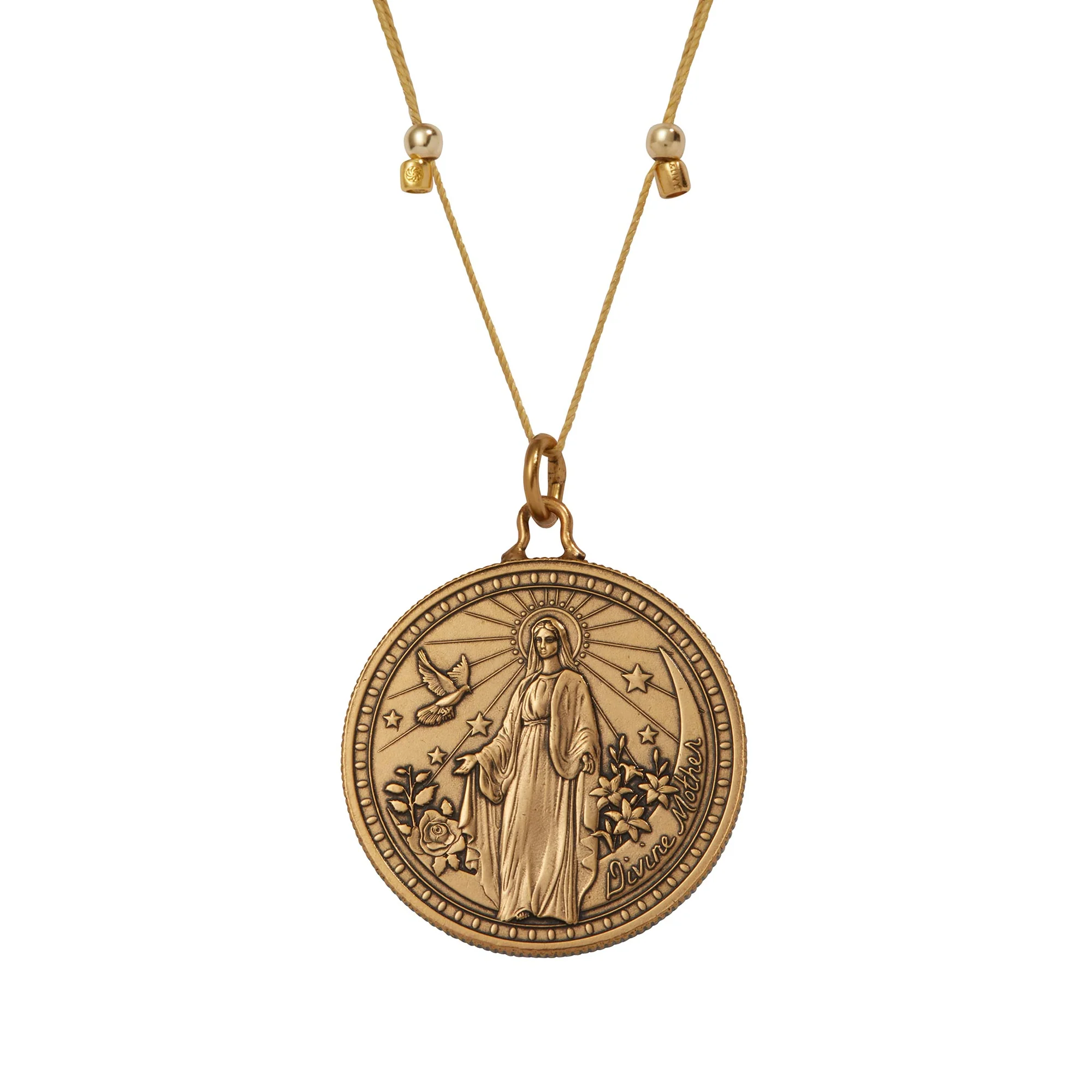 Better Together - Michael/Mary Large Pendant Antique Gold