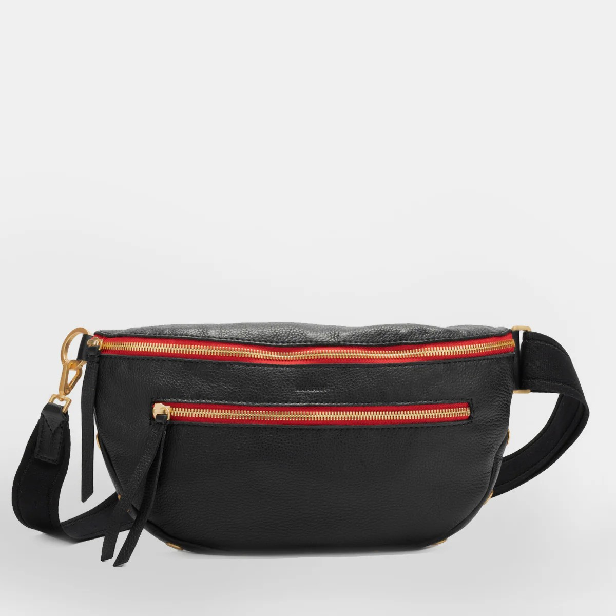 Charles Crossbody Large Black BG Red Zip