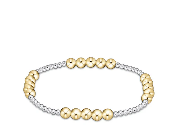 Classic Blissful Pattern 5mm Mixed Metal Bracelet