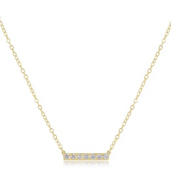 14kt Gold and Diamond Significance Bar Necklace - Seven