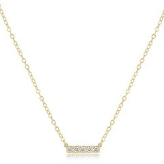 14kt Gold and Diamond Significance Bar Necklace - Five