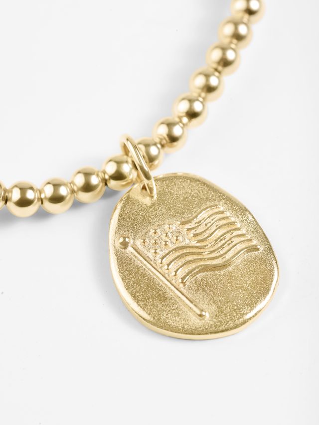 Extends Classic Gold 3mm Bracelet - Inspire America Gold Disc