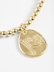 Classic Gold 3mm Bracelet - Inspire America Gold Disc