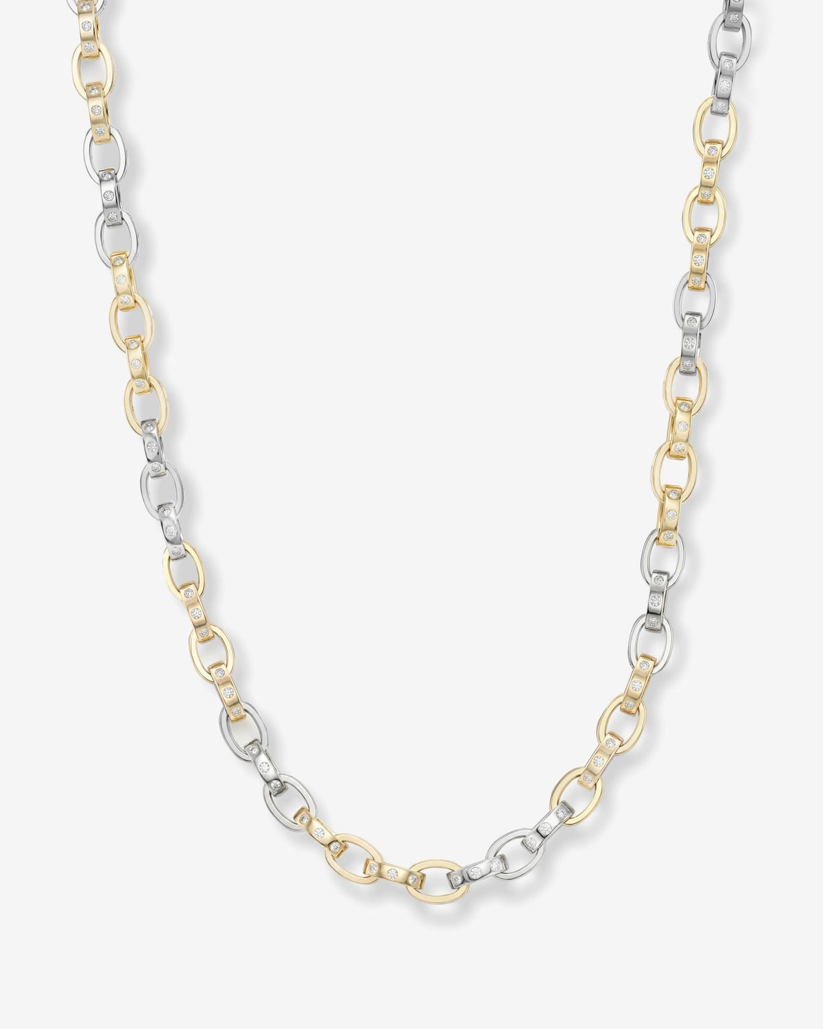 Ashley Chain Link Bracelet 4mm Gold Mix-White