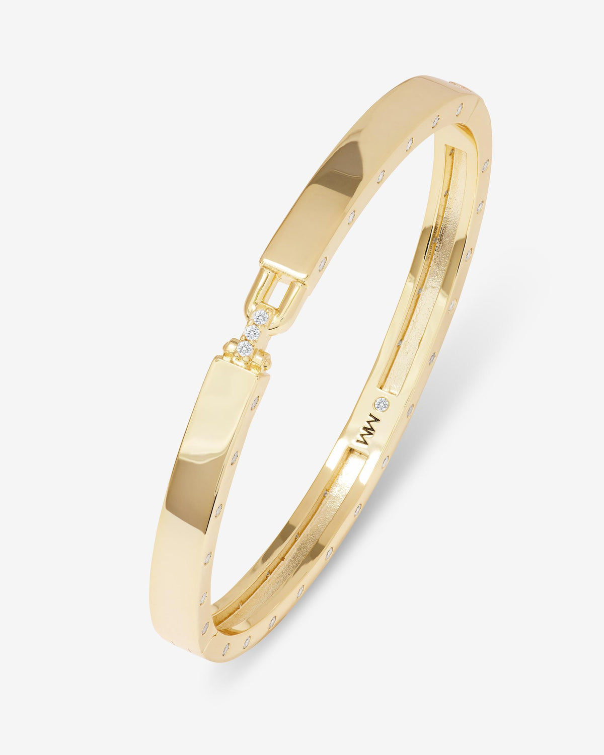 Ashley Lock Cuff  Gold-white