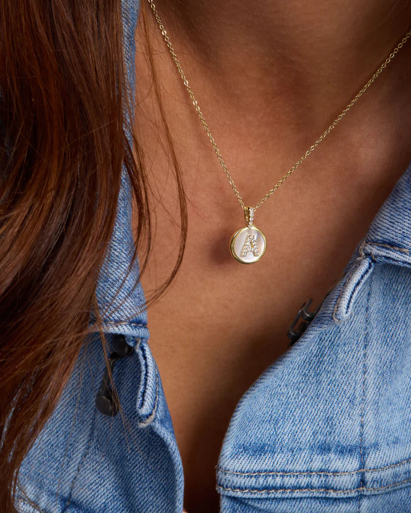 Love Letters Medallion Necklace 24mm - Gold