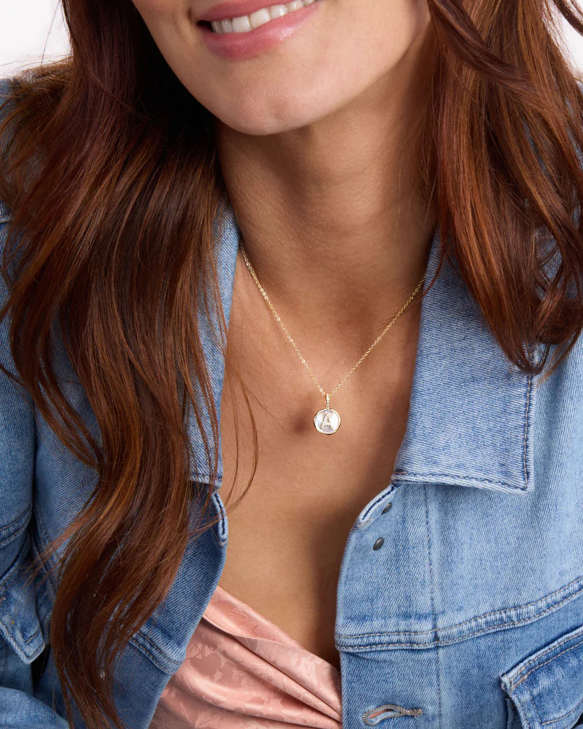 Love Letters Medallion Necklace 24mm - Gold