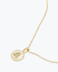 Love Letters Medallion Necklace 24mm - Gold