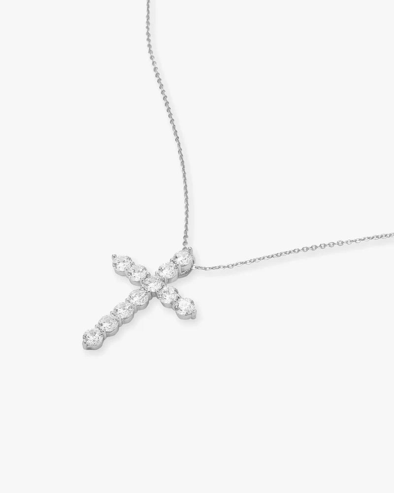 Oh She Fancy Small Cross - Silver