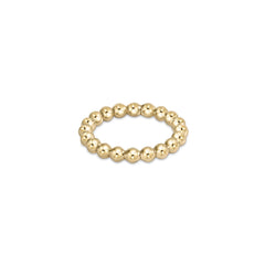 Classic Gold 3mm Bead Ring - Size 7