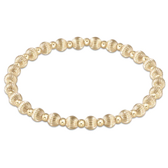 Dignity Grateful Pattern 5mm Bead Bracelet-Gold