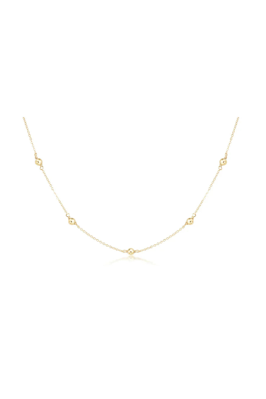 17" Choker Simplicity Chain Mixed Metal - Classic Gold 4mm