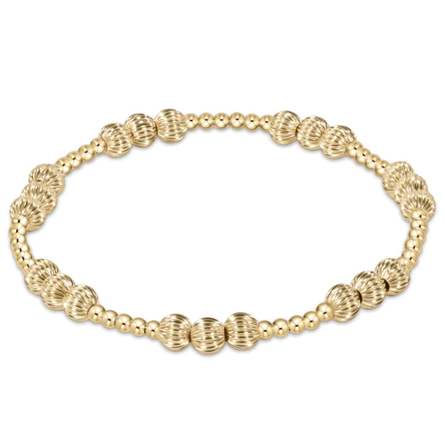 enewton extends - Dignity Joy Pattern 5mm Bead Bracelet - Gold