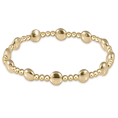 enewton Extends - Honesty Gold Sincerity Pattern 6mm Bead Bracelet