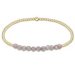 Gold Bliss 2mm Bead Bracelet - Labradorite