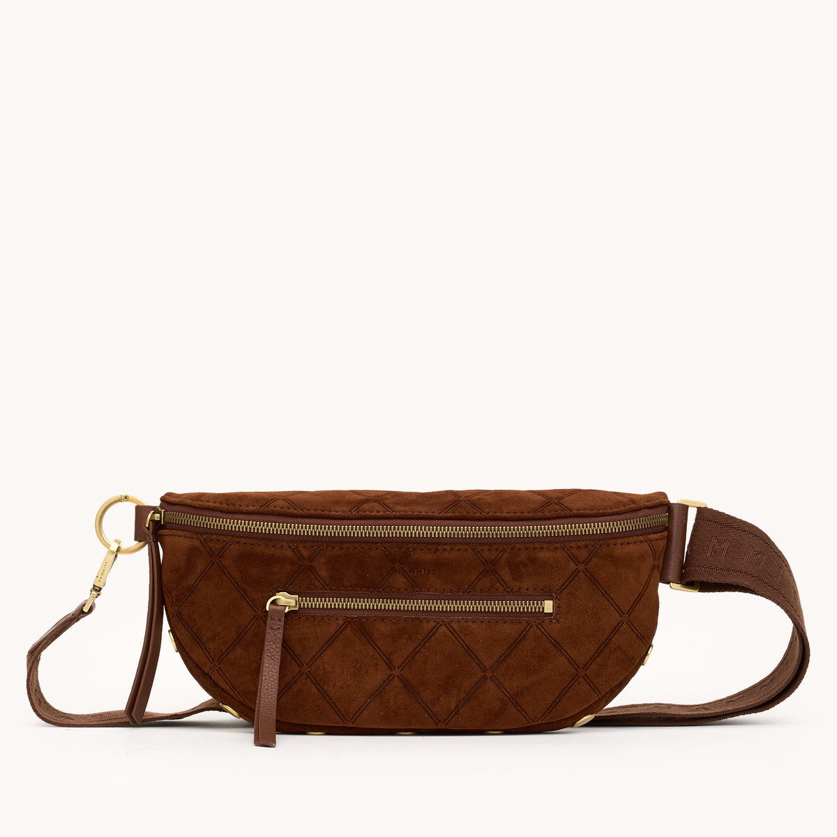 Charles Crossbody Med-Chocolate Diamond Suede-AG