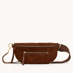 Charles Crossbody Med-Chocolate Diamond Suede-AG