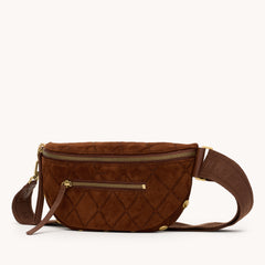 Charles Crossbody Med-Chocolate Diamond Suede-AG