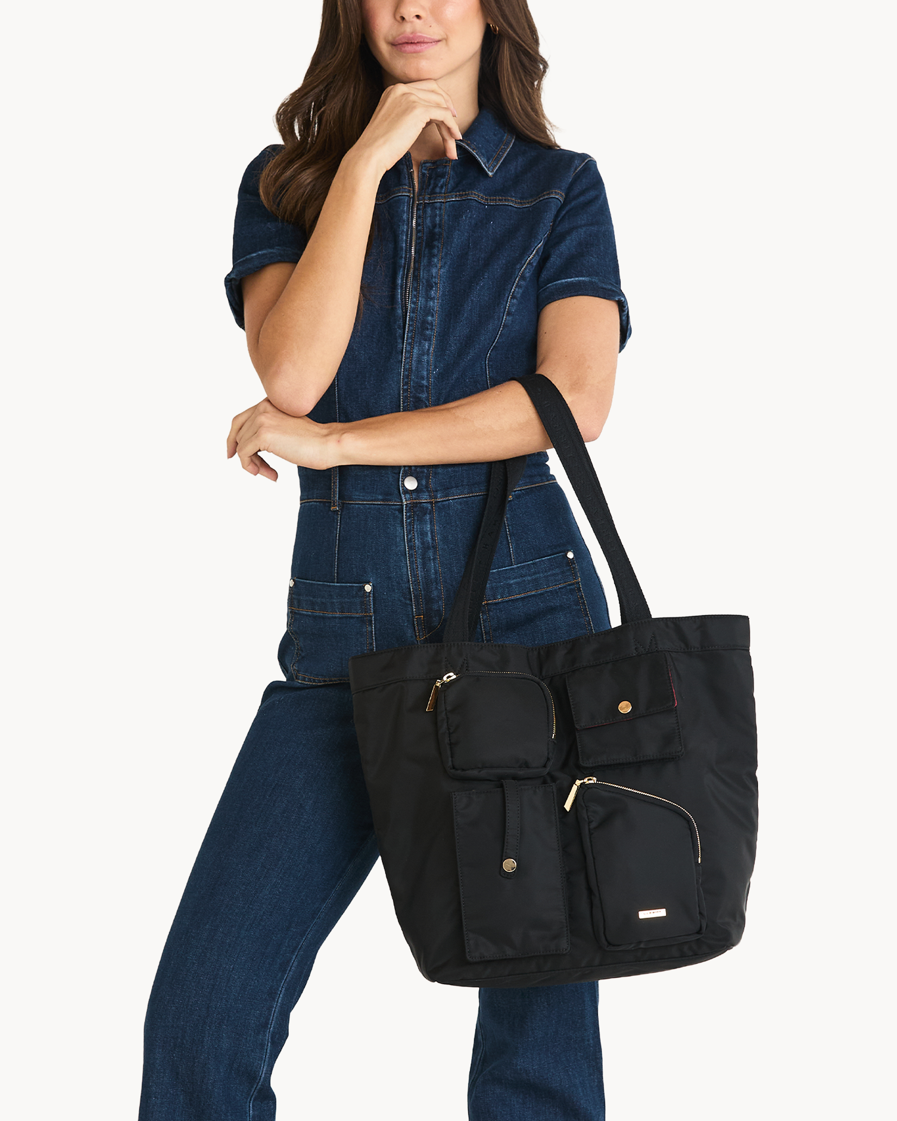 Josie Tote - Black Nylon Cargo - G