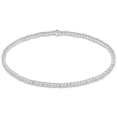 Classic Sterling 2mm Bead Bracelet