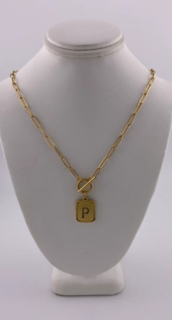 Initial Necklace - P