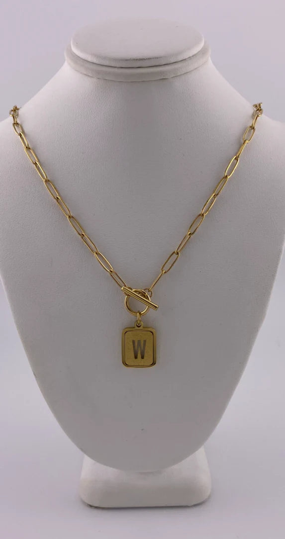 Initial Necklace - W